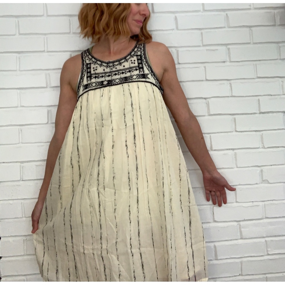 World Market Black and Cream Sundress